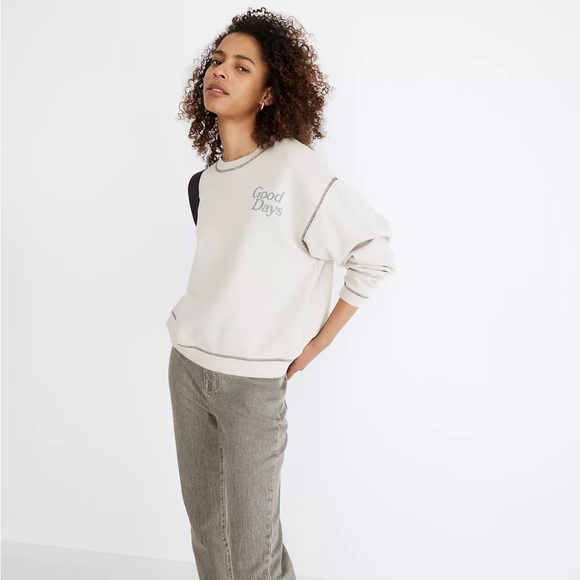 Madewell | Sweaters | Madewell Good Days Resourced Cotton Swing Sweatshirt  Xl | Poshmark
